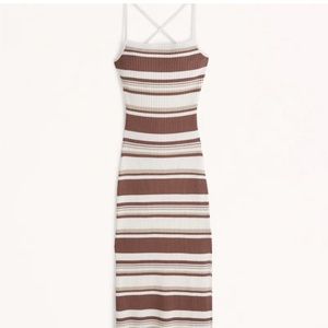 Abercrombie ribbed midi strap dress
